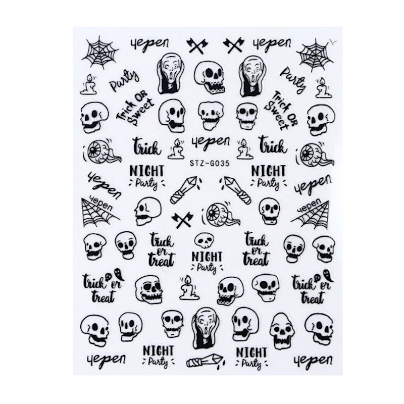 Halloween Nail Art Stickers - STZ Series - Image 9
