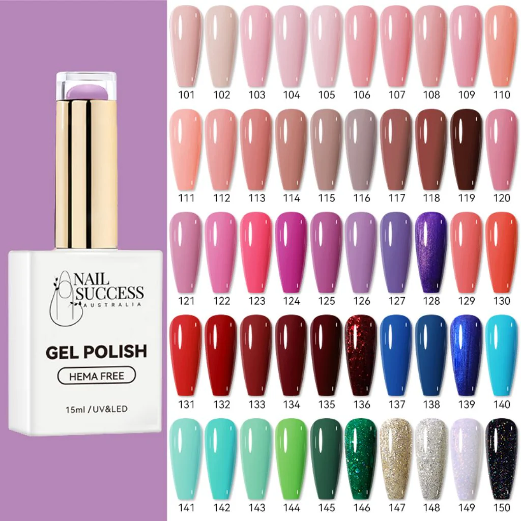 Hema Free Gel Polish Colours 101-150 | Nail Success 15ml