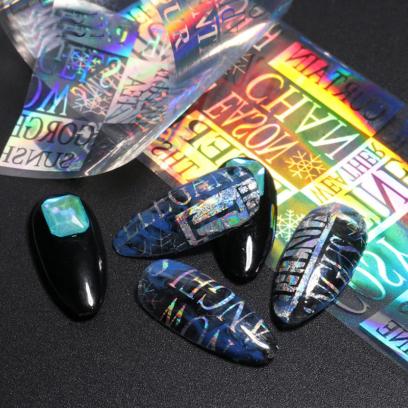 Holographic Laser Nail Foil 10pcs