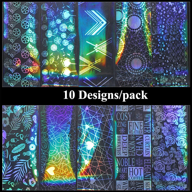 Holographic Laser Nail Foil 10pcs - Image 10