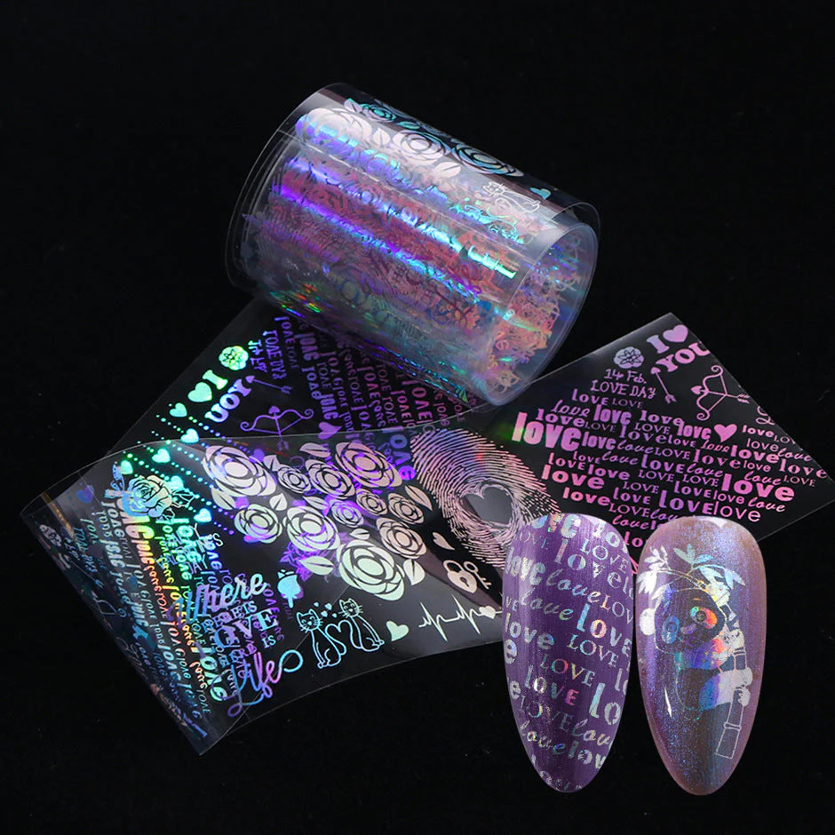 Holographic Laser Nail Foil 10pcs - Image 5