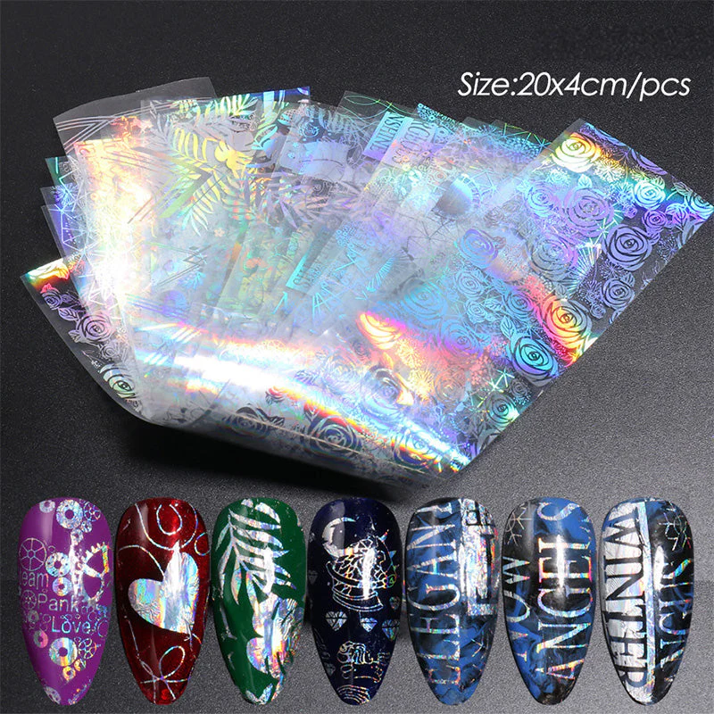 Holographic Laser Nail Foil 10pcs - Image 8