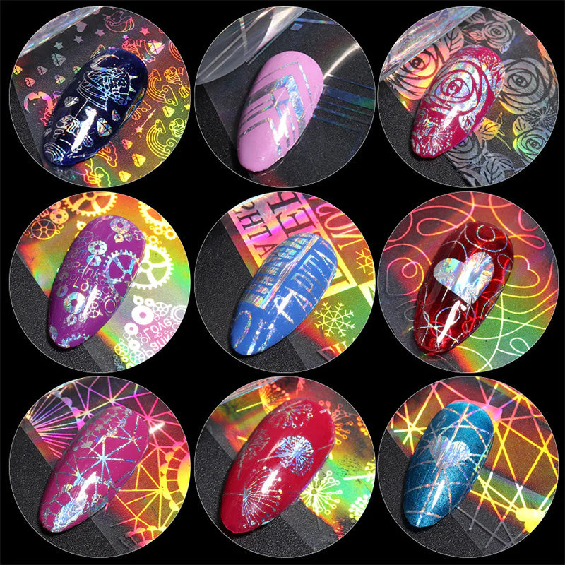 Holographic Laser Nail Foil 10pcs - Image 9