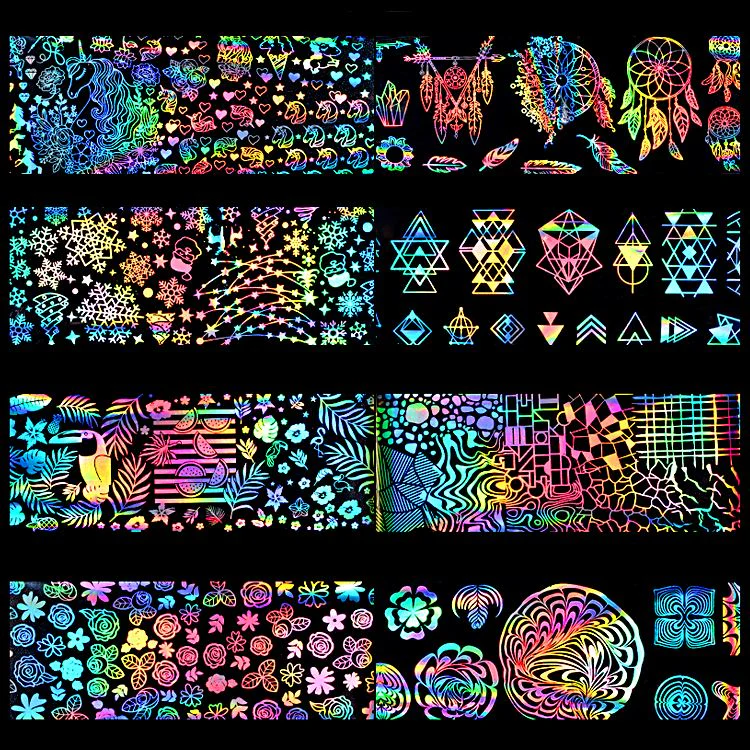 Holographic Laser Nail Foil 8pcs - Image 3