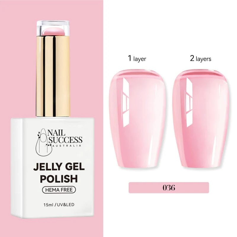 Jelly Gel Polish Colours Hema Free Nail Success 15ml - Image 40