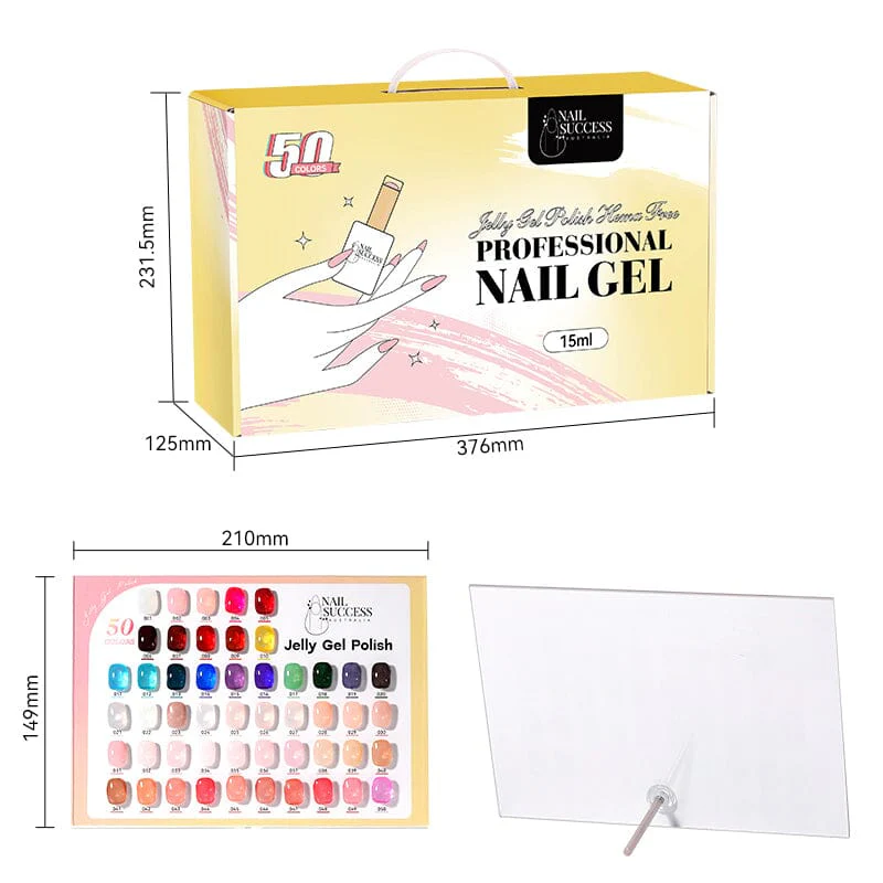 Jelly Gel Polish Colours Hema Free Nail Success 15ml Collection - Image 7