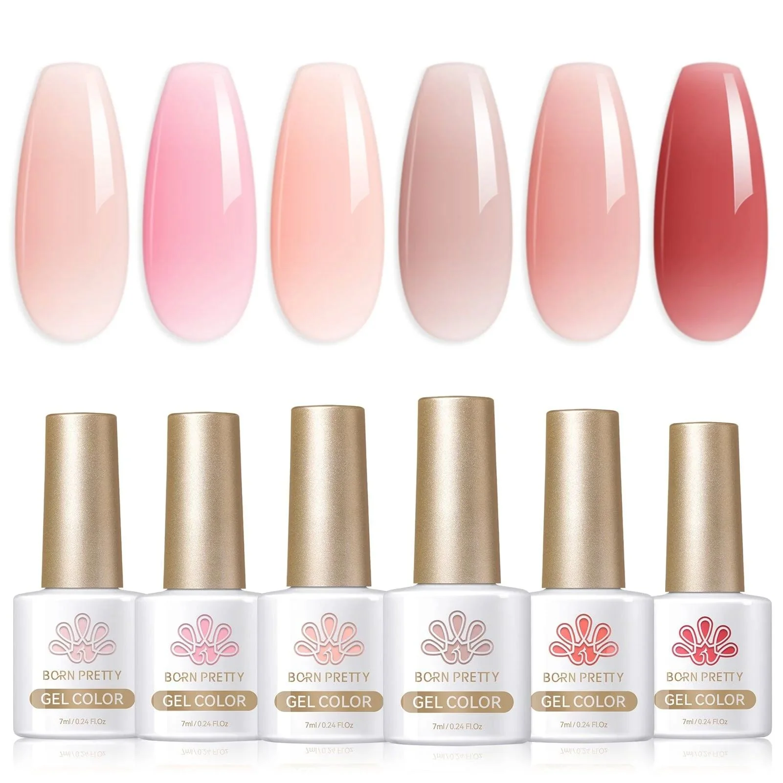 Jelly Rose Series Gel Polish 6 Colours