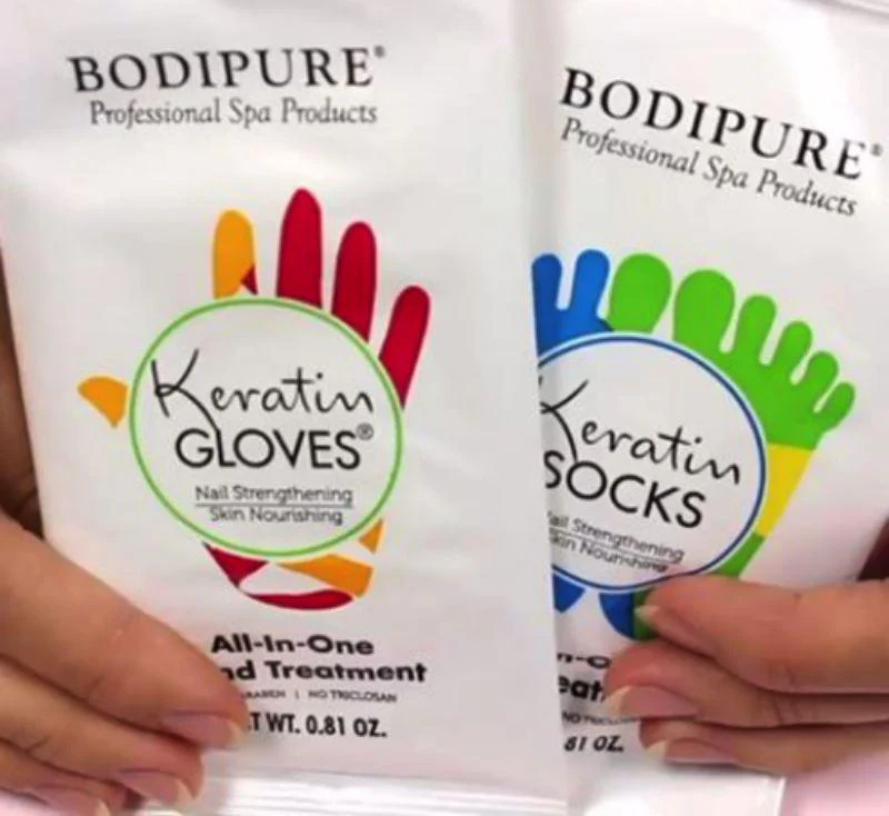 Keratin Socks Natural Moisturising Foot Treatment - Bodipure white sachet - Image 6