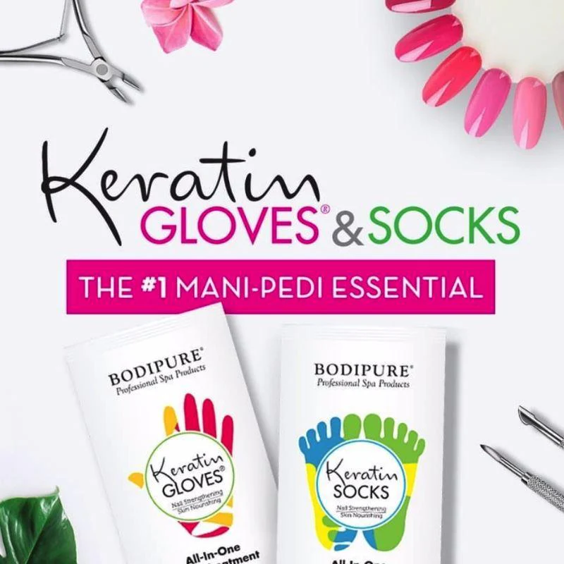 Keratin Socks Natural Moisturising Foot Treatment - Bodipure white sachet - Image 8