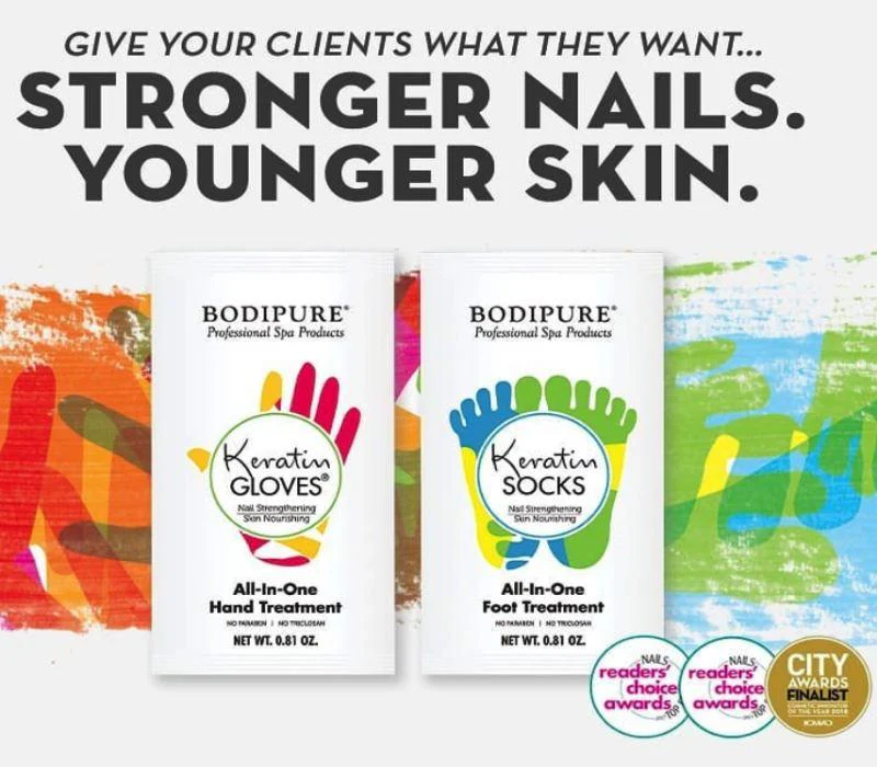 Keratin Gloves Natural Moisturising Hands Treatment - Bodipure white sachet - Image 5