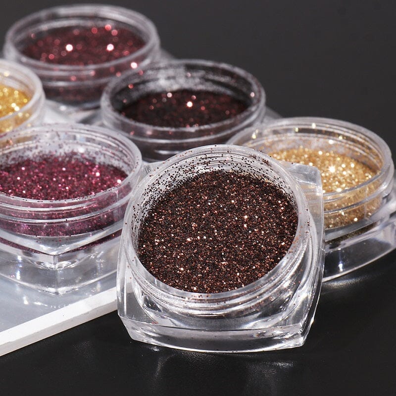 Laser Reflective Nail Glitter - 6 Jars Set - Image 5