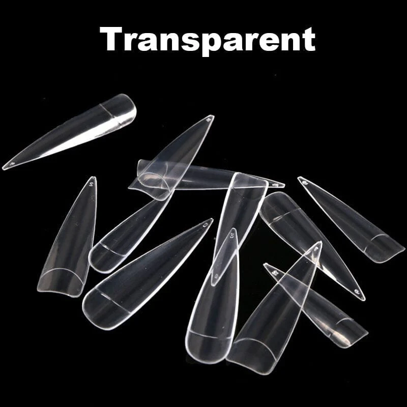 Long Plus Stiletto Nail Tips 12pcs Bag - Image 5