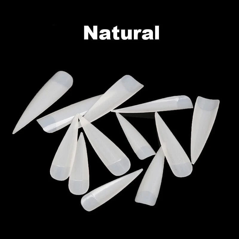 Long Plus Stiletto Nail Tips 12pcs Bag - Image 6