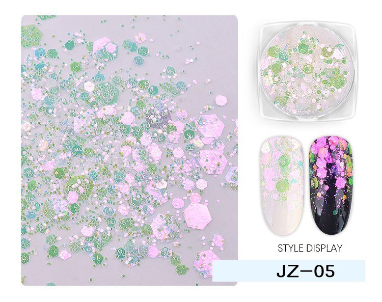Mermaid Nail Flakes Holographic Glitter Jar - Image 11