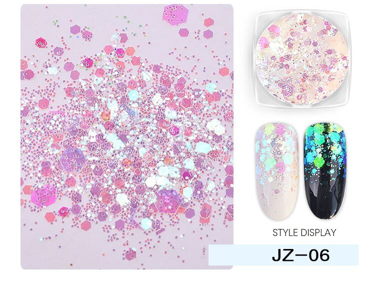 Mermaid Nail Flakes Holographic Glitter Jar - Image 12
