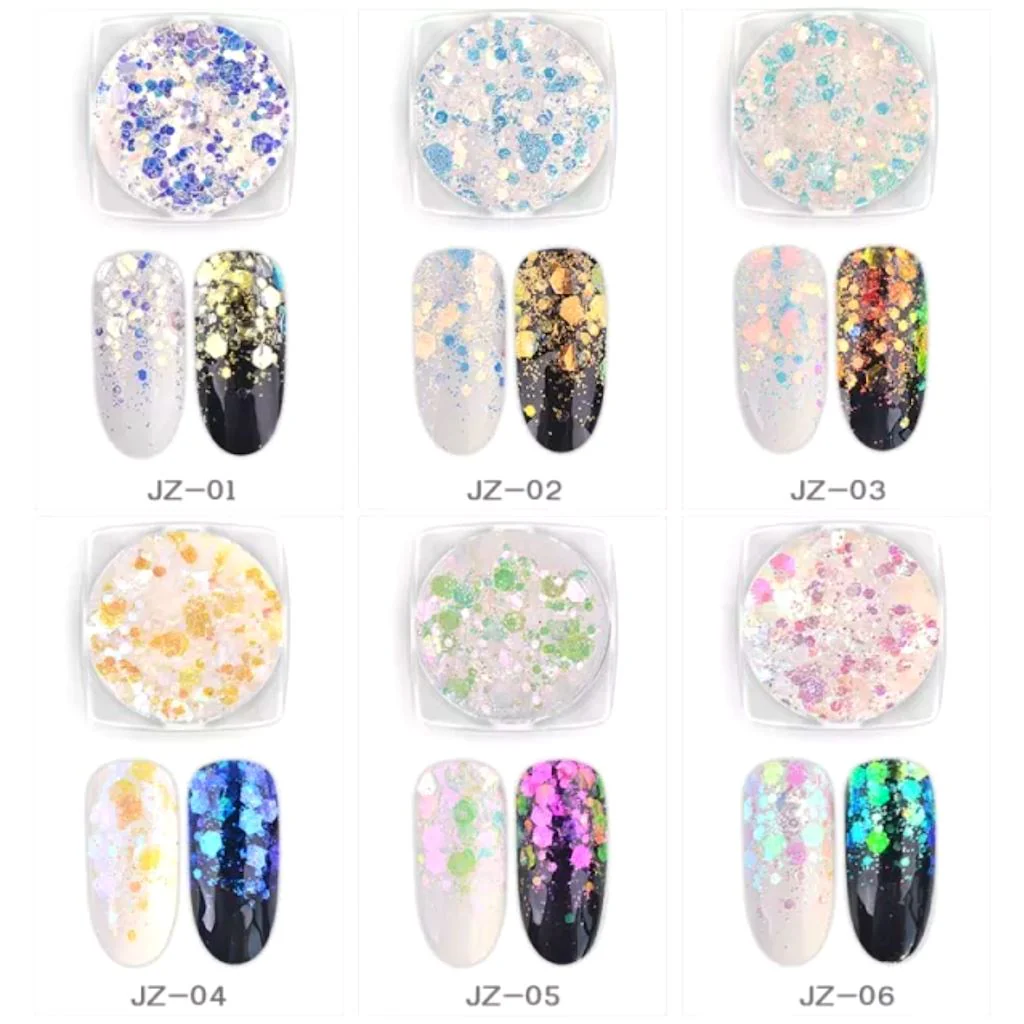 Mermaid Nail Flakes Holographic Glitter Jar - Image 13