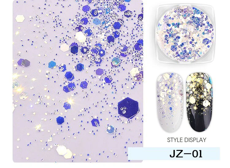 Mermaid Nail Flakes Holographic Glitter Jar - Image 7