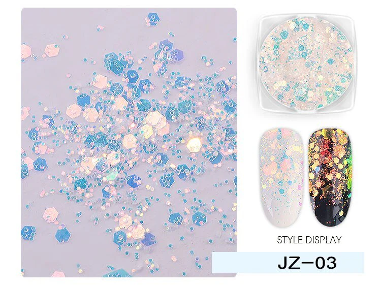 Mermaid Nail Flakes Holographic Glitter Jar - Image 9