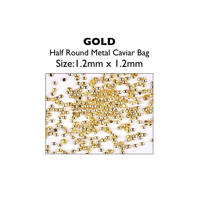 Metal Half Round Caviar Beads Bags - Image 4