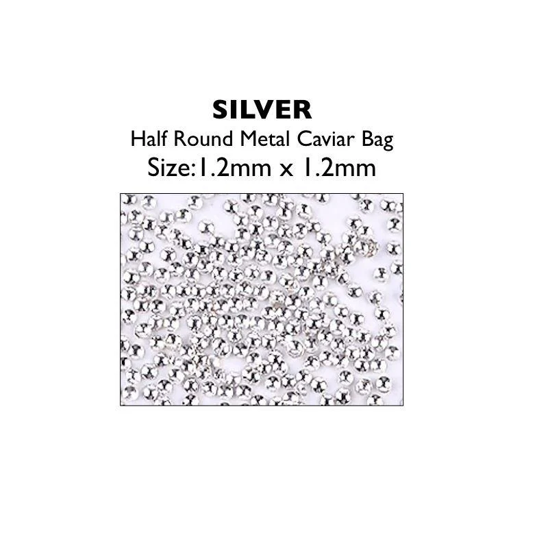 Metal Half Round Caviar Beads Bags - Image 5