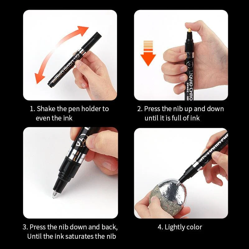 Metallic Nail Art Painting Pen - Image 4