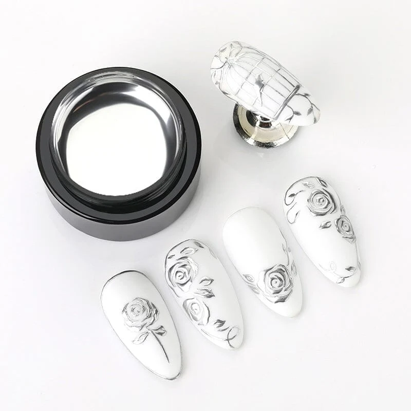Metallic Silver & Gold Mirror Chrome Gels - Image 10