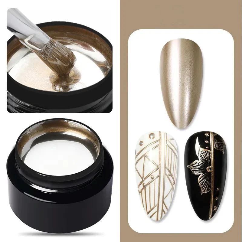 Metallic Silver & Gold Mirror Chrome Gels - Image 11