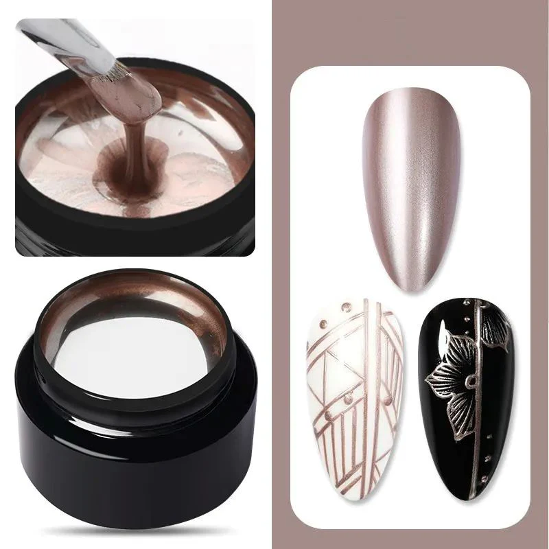 Metallic Silver & Gold Mirror Chrome Gels - Image 13