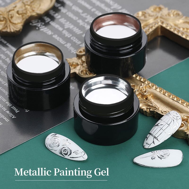 Metallic Silver & Gold Mirror Chrome Gels - Image 4
