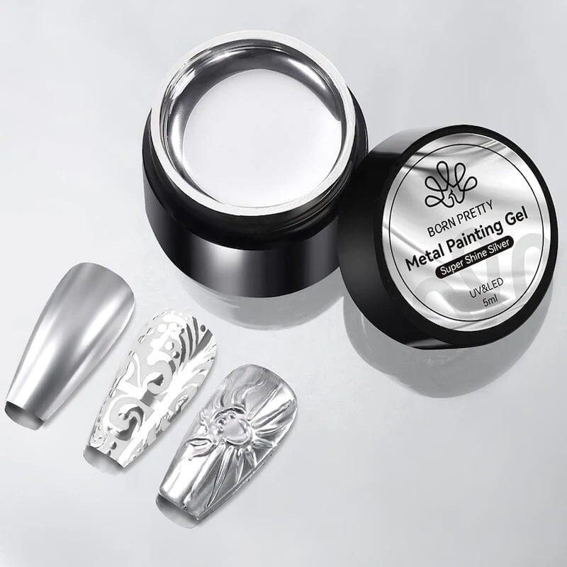 Metallic Silver & Gold Mirror Chrome Gels - Image 7