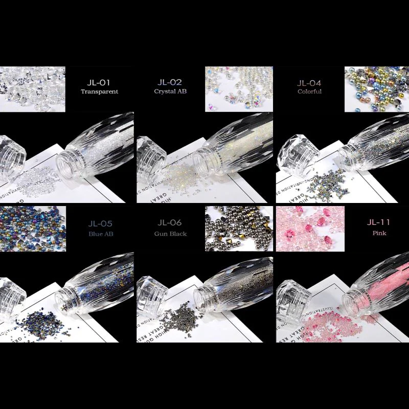 Micro Pixie Caviar Beads And Crystal Rhinestones 5g Jar - Image 10