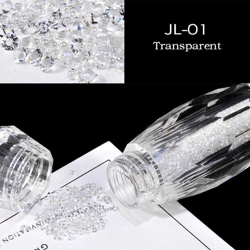 Micro Pixie Caviar Beads And Crystal Rhinestones 5g Jar - Image 4