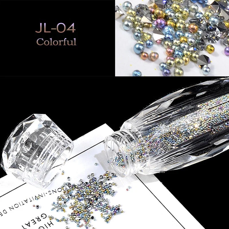 Micro Pixie Caviar Beads And Crystal Rhinestones 5g Jar - Image 6
