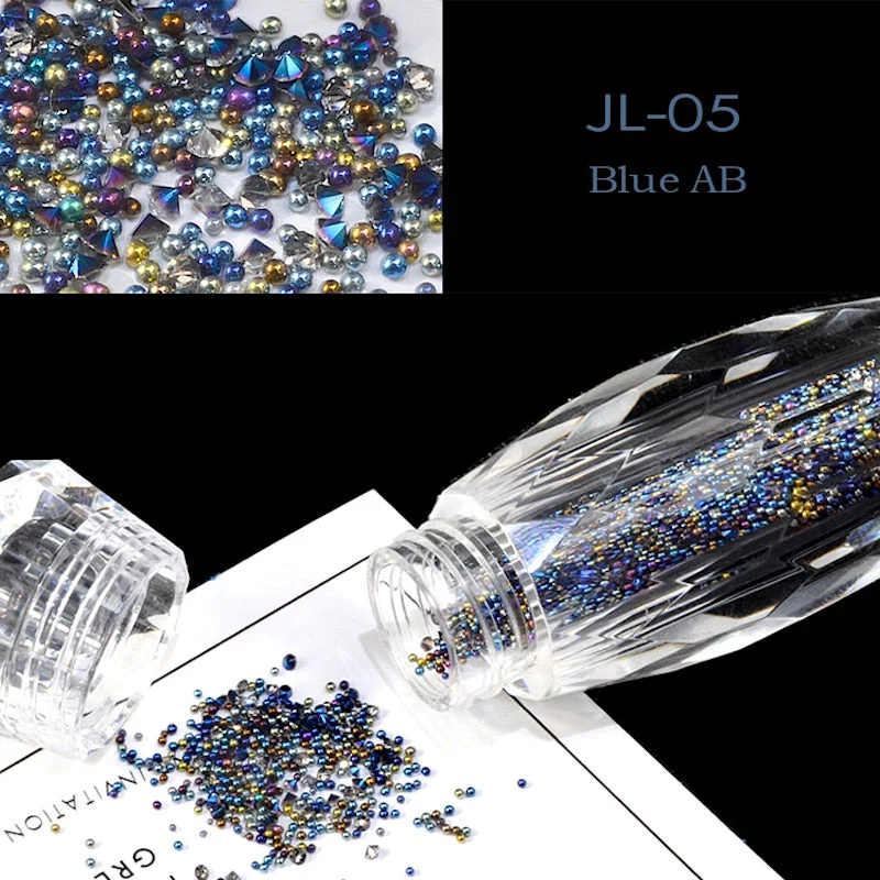 Micro Pixie Caviar Beads And Crystal Rhinestones 5g Jar - Image 7