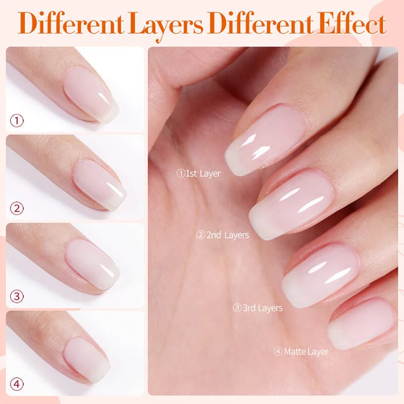 Milky Jelly White Gel Polish Born Pretty - Image 4