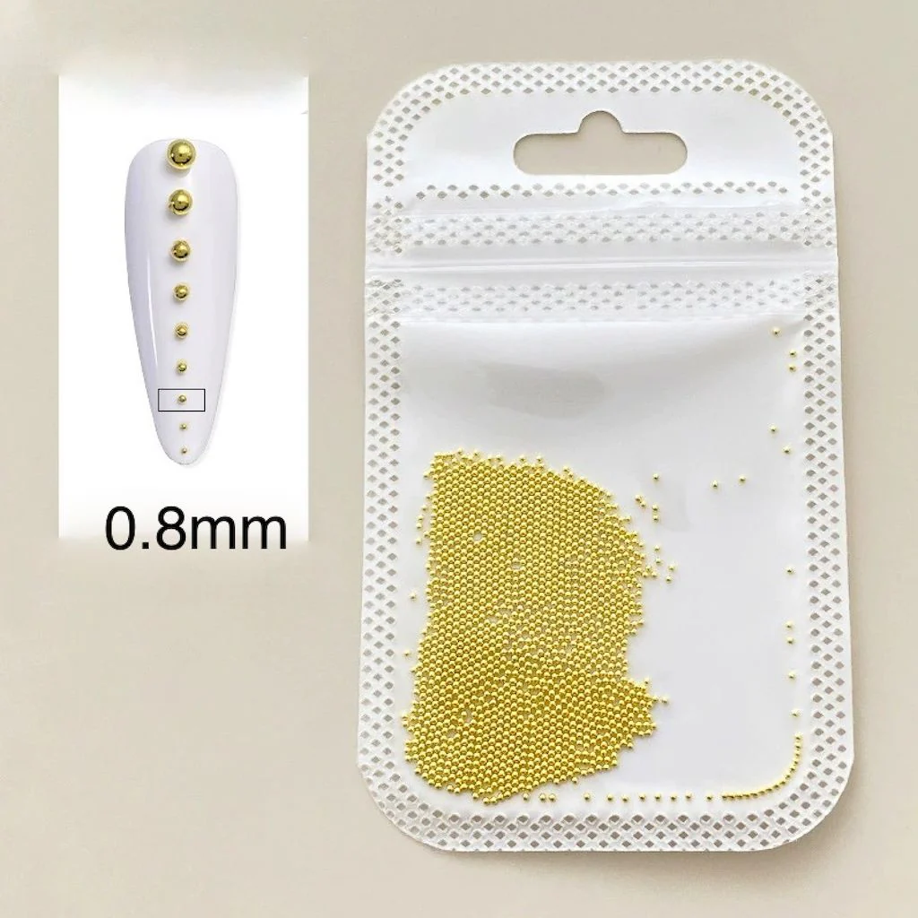 Mini Gold Nail Art Steel Beads - Image 4