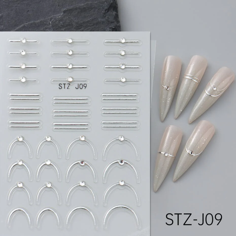 Minimalist French Nail Art Stickers - Image 11