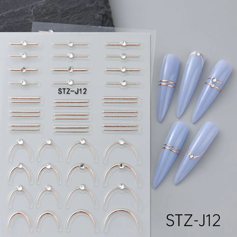 Minimalist French Nail Art Stickers - Image 14