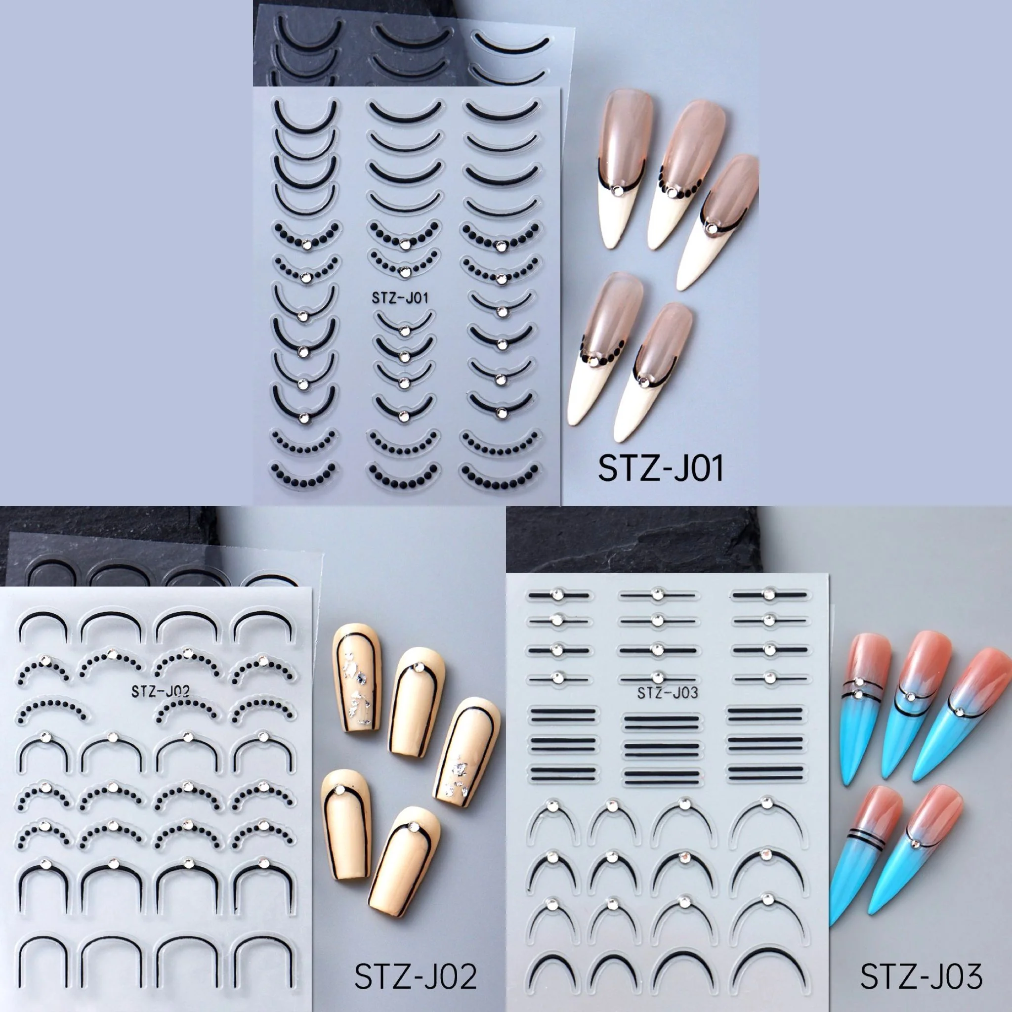 Minimalist French Nail Art Stickers - Image 15