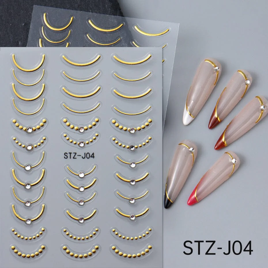 Minimalist French Nail Art Stickers - Image 6
