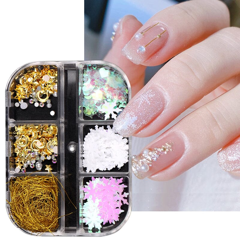 Mix 3D Christmas Nail Art Decoration (6-Grid Tray) - Image 2