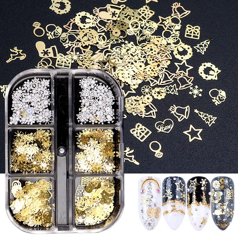 Mix 3D Christmas Nail Art Decoration (6-Grid Tray) - Image 5