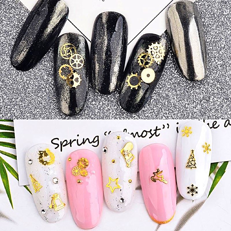 Mix 3D Nail Art Ultra Thin Gold Metal Slices - Image 4