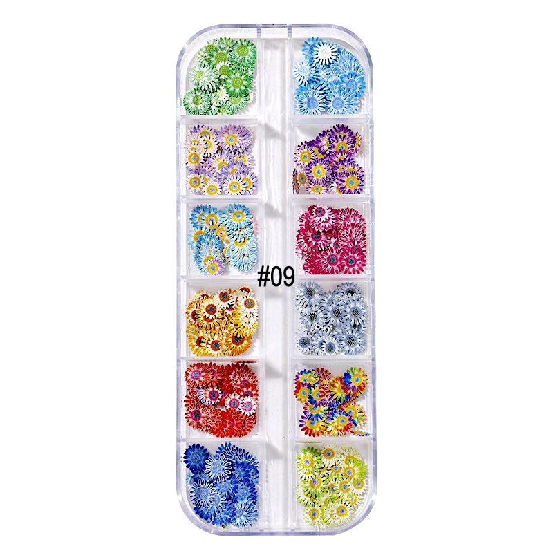 Mix Nail Art Decoration Flowers, Leaves and Butterflies Trays - Image 10