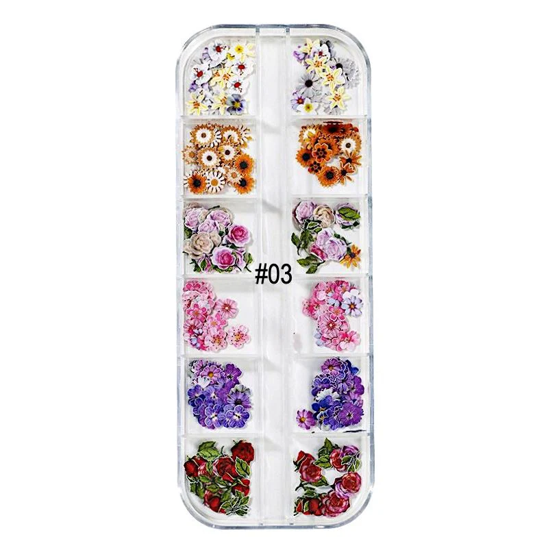 Mix Nail Art Decoration Flowers, Leaves and Butterflies Trays - Image 5