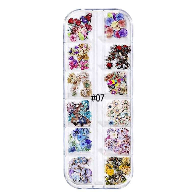 Mix Nail Art Decoration Flowers, Leaves and Butterflies Trays - Image 8