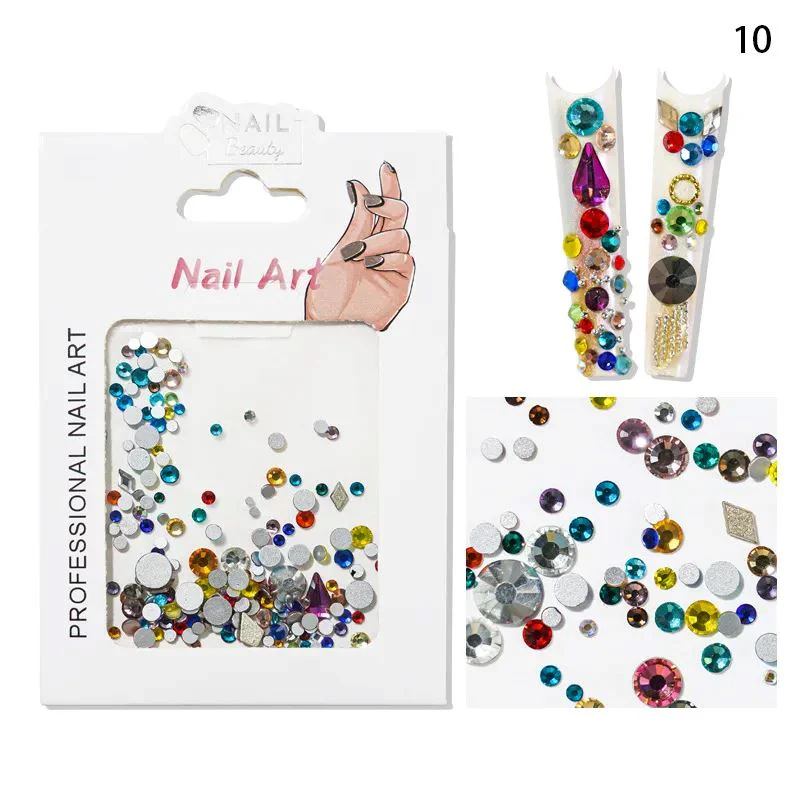 Mixed Colour & Shape Nail Art Rhinestones Pack - Image 13