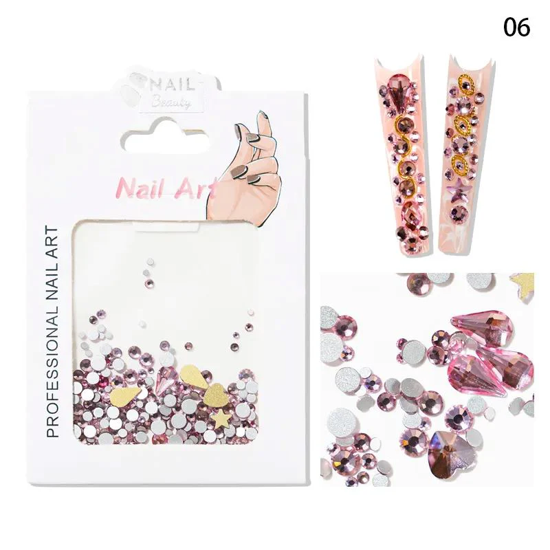 Mixed Colour & Shape Nail Art Rhinestones Pack - Image 9