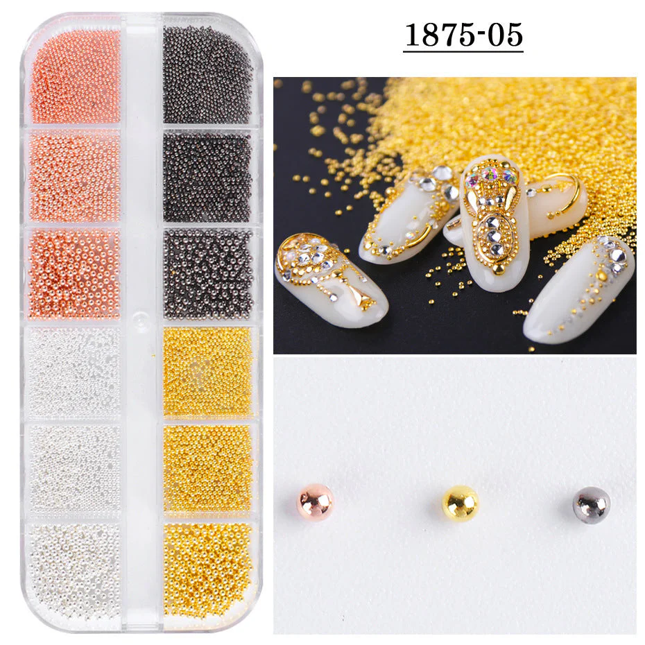Mixed Style Nail Art 3D Charm Decoration Tray - Image 11