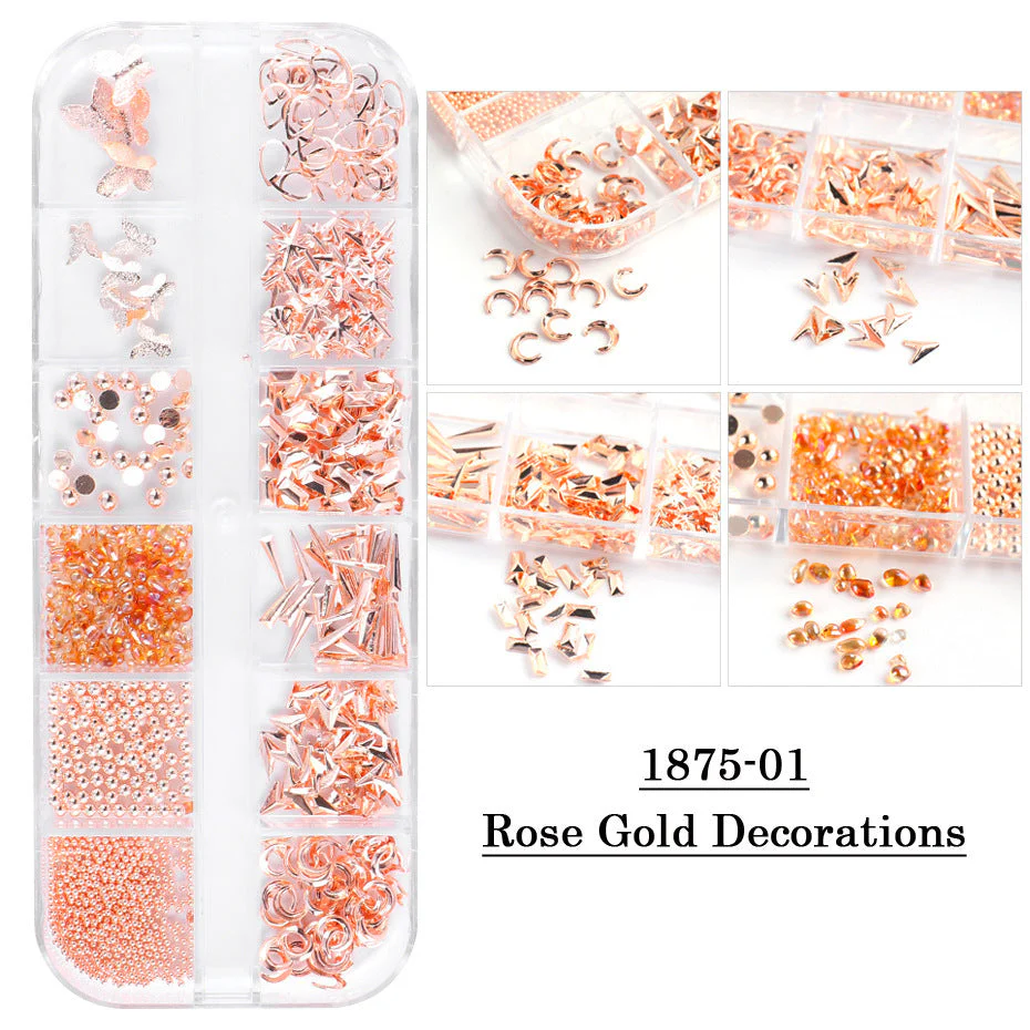Mixed Style Nail Art 3D Charm Decoration Tray - Image 5